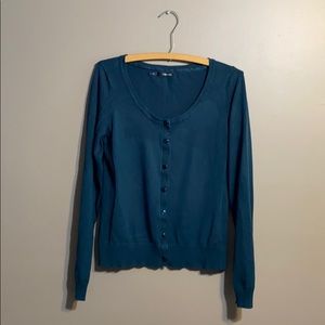 Maurices Forest Green Long Sleeves Cardigan Medium